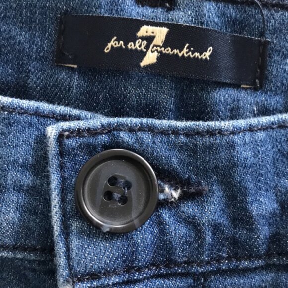 7 For All Mankind denim jean shorts size 29 - Picture 4 of 5